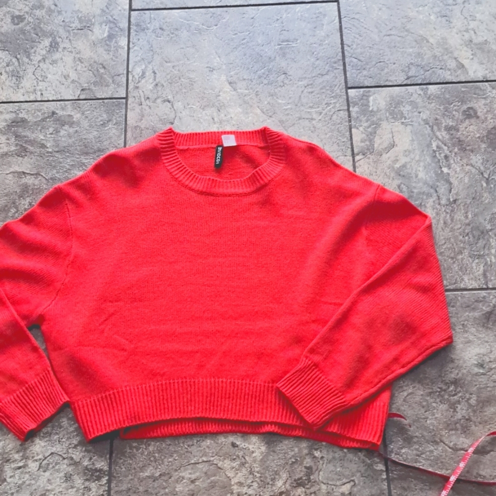 So pretty red sweater Size small